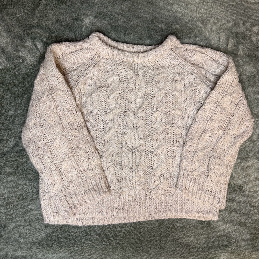 Zara kids Cable Knit Sweater - Cream for kids boy size 3-4 T